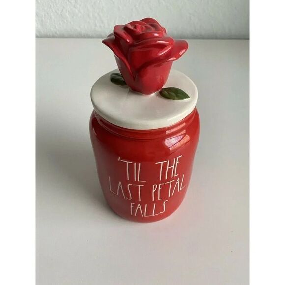 Rae Dunn Disney “Till The Last Petal Falls” Canister Beauty And The Beast New - Picture 2 of 7